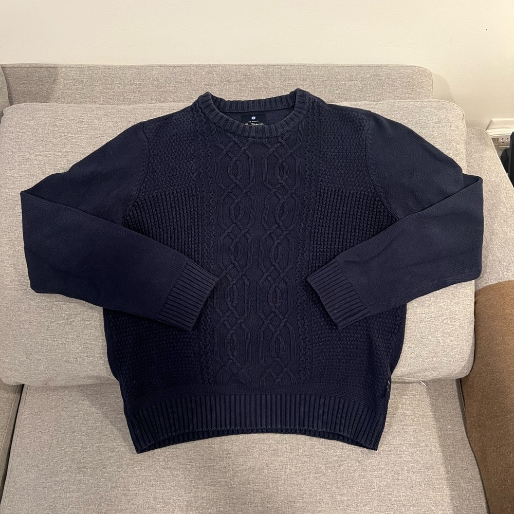 Ben Sherman Cable Knit Crewneck Sweater